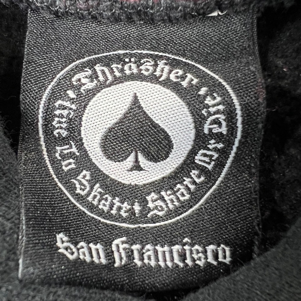 THRASHER Flame Logo Hoodie Mens Large Black Good Skate Magazine Sweatshirt‎ Logo - Picture 6 of 16